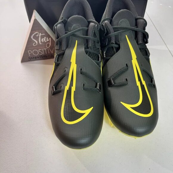 Nike Oregon Ducks Sz 12.5 Alpha Menace‎ Pro 3 PE Football Cleat Sequoia / Yellow - Picture 4 of 8